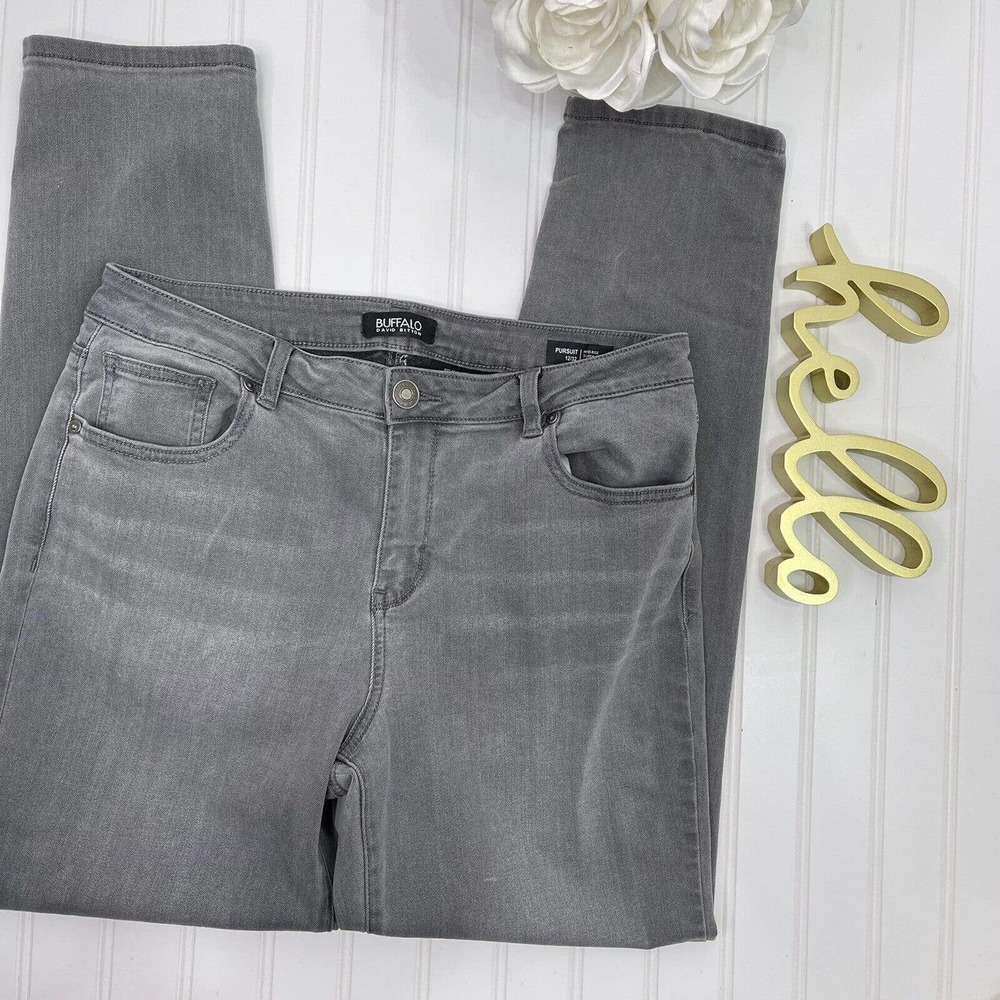 Buffalo David Bitton Mid-Rise Stretch Skinny Ankle Grazer Womens Size 12/32